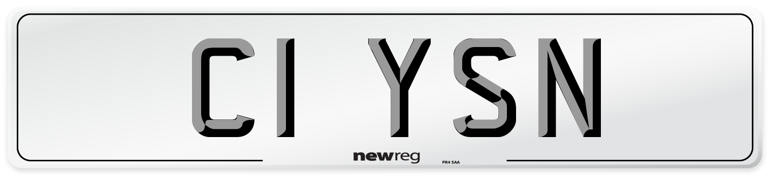 C1 YSN Number Plate from New Reg